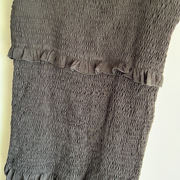 PinkBlush ruched black maxi maternity dress - Picture 2 of 3